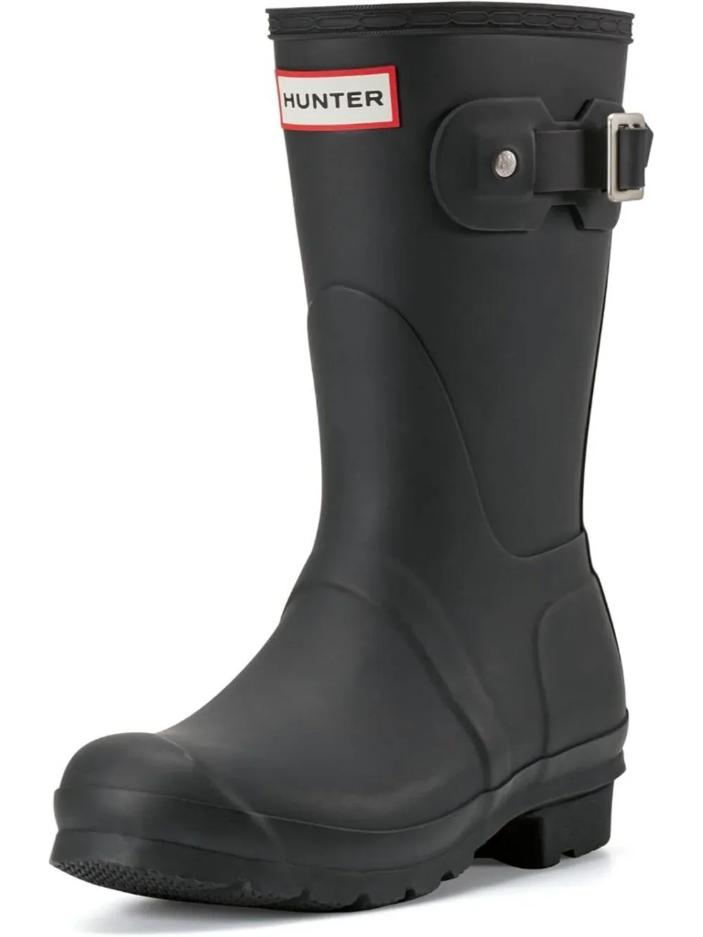 Women's Navy Matte Original Short Mid Calf Cushioned Waterproof Rain Boots